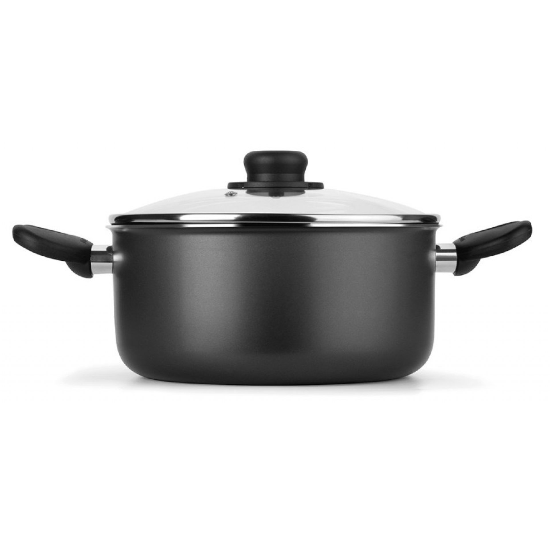 CACEROLA CON ASAS 20 CM C/ TAPA DE VIDRIO GOURMET