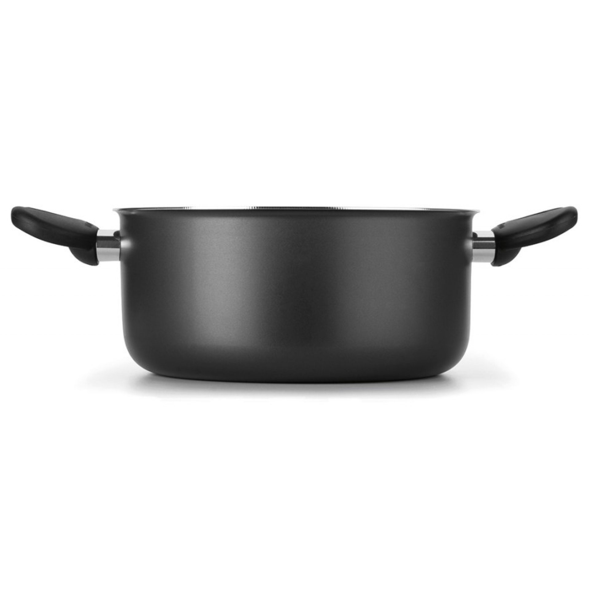 CACEROLA CON ASAS 24 CM C/ TAPA DE VIDRIO GOURMET