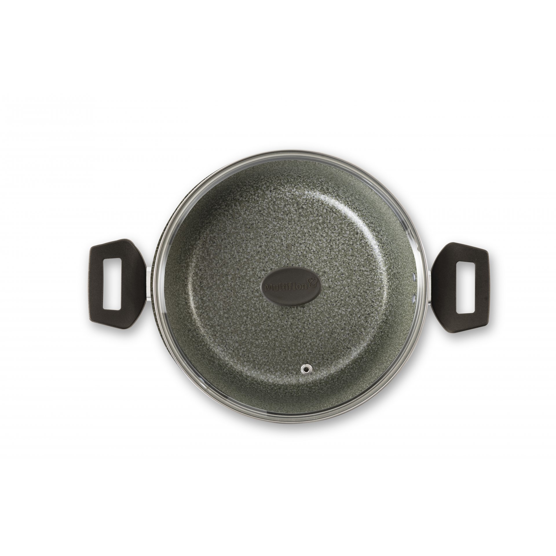 CACEROLA CON ASAS 24 CM CON TAPA DE VIDRIO EKÜ