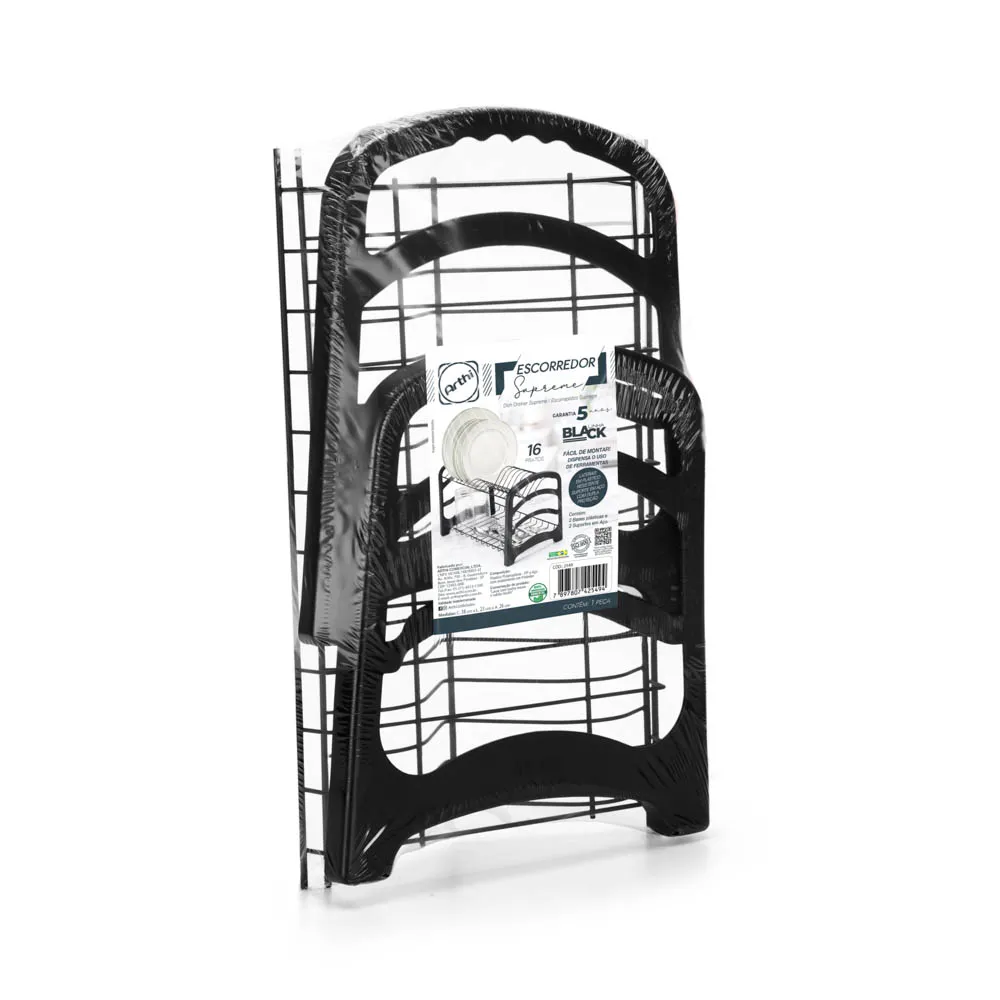 ESCURREPLATOS SUPREME 2 NIVELES NEGRO