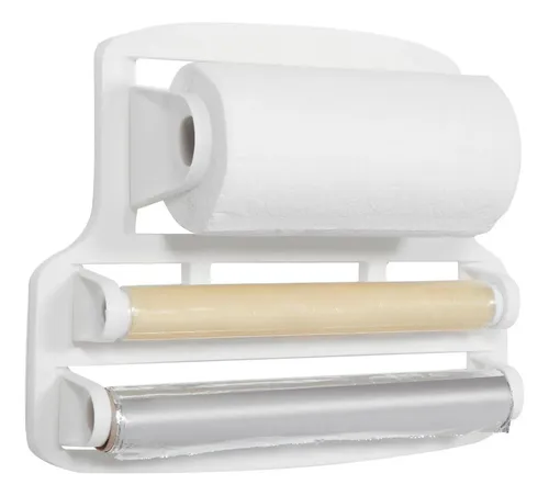 SOPORTE TRIPLE PARA ROLLOS (CON TARUGOS Y TORNILLOS)