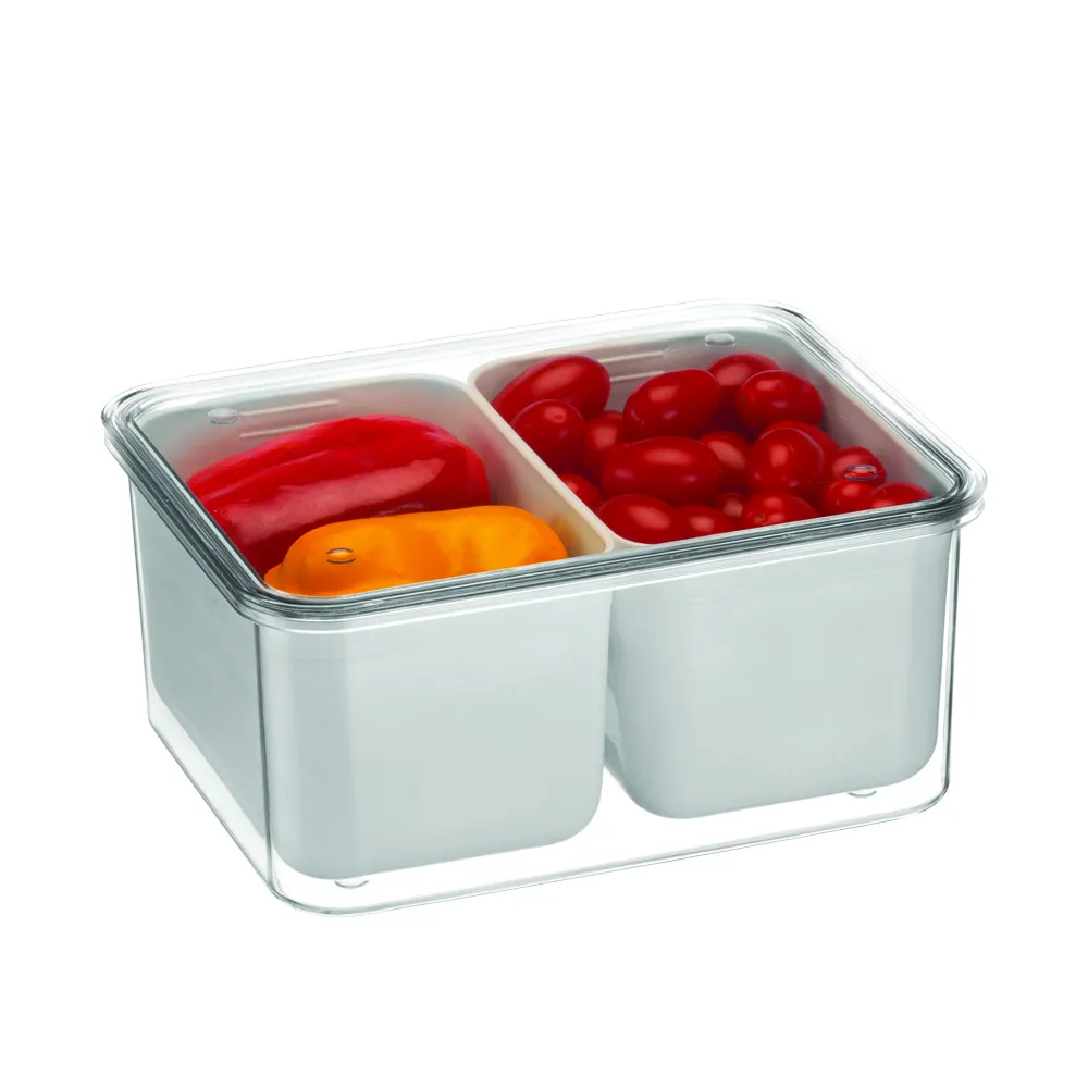 ORGANIZADOR + 2 CANASTOS CHICOS, APILABLE CON TAPA 2,7 LT