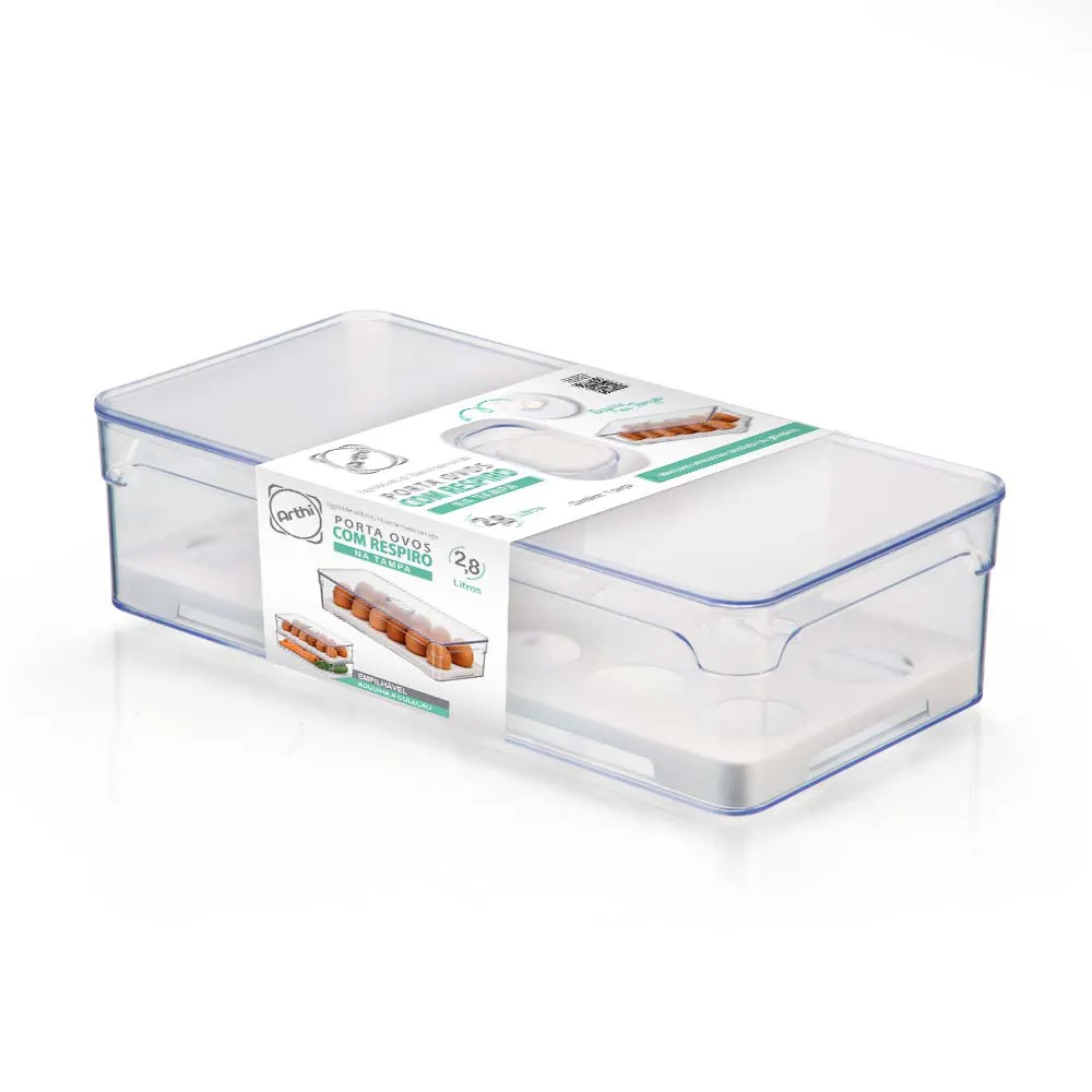 PORTA HUEVOS (12) CON TAPA Y VENTILACIÓN 2,8 LT