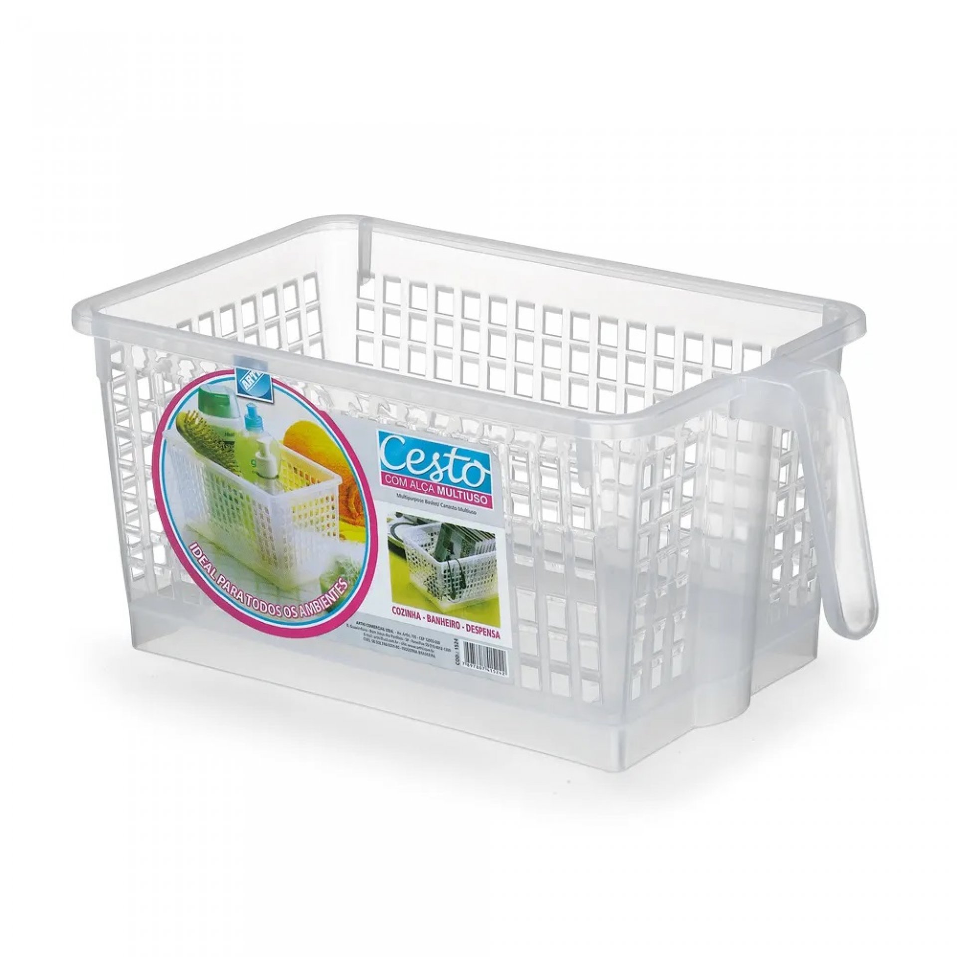 CANASTO MULTIUSO CON ASA 3,7 LT