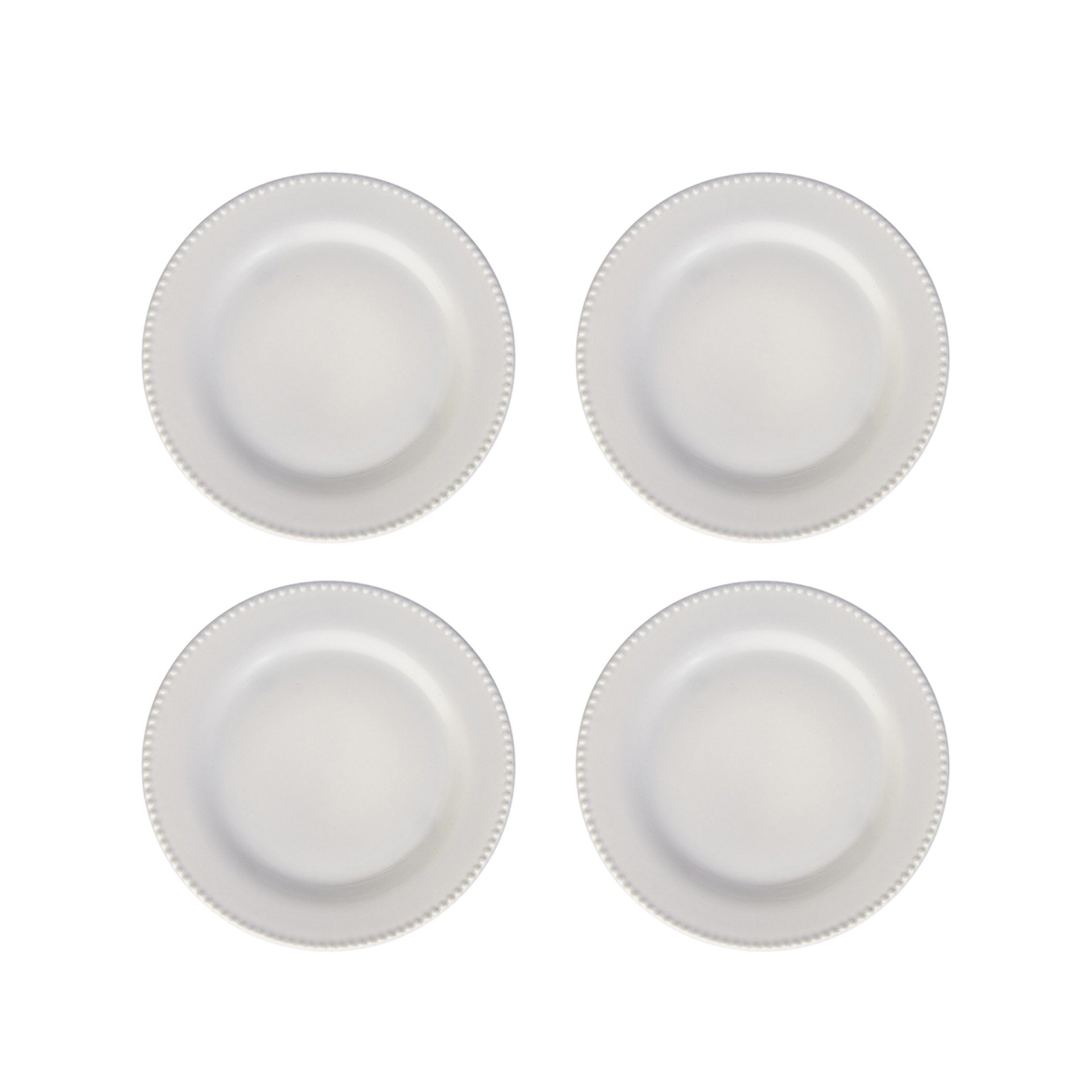 PLATO PANDO 24 CM PERLA ESMALTADO GRIS