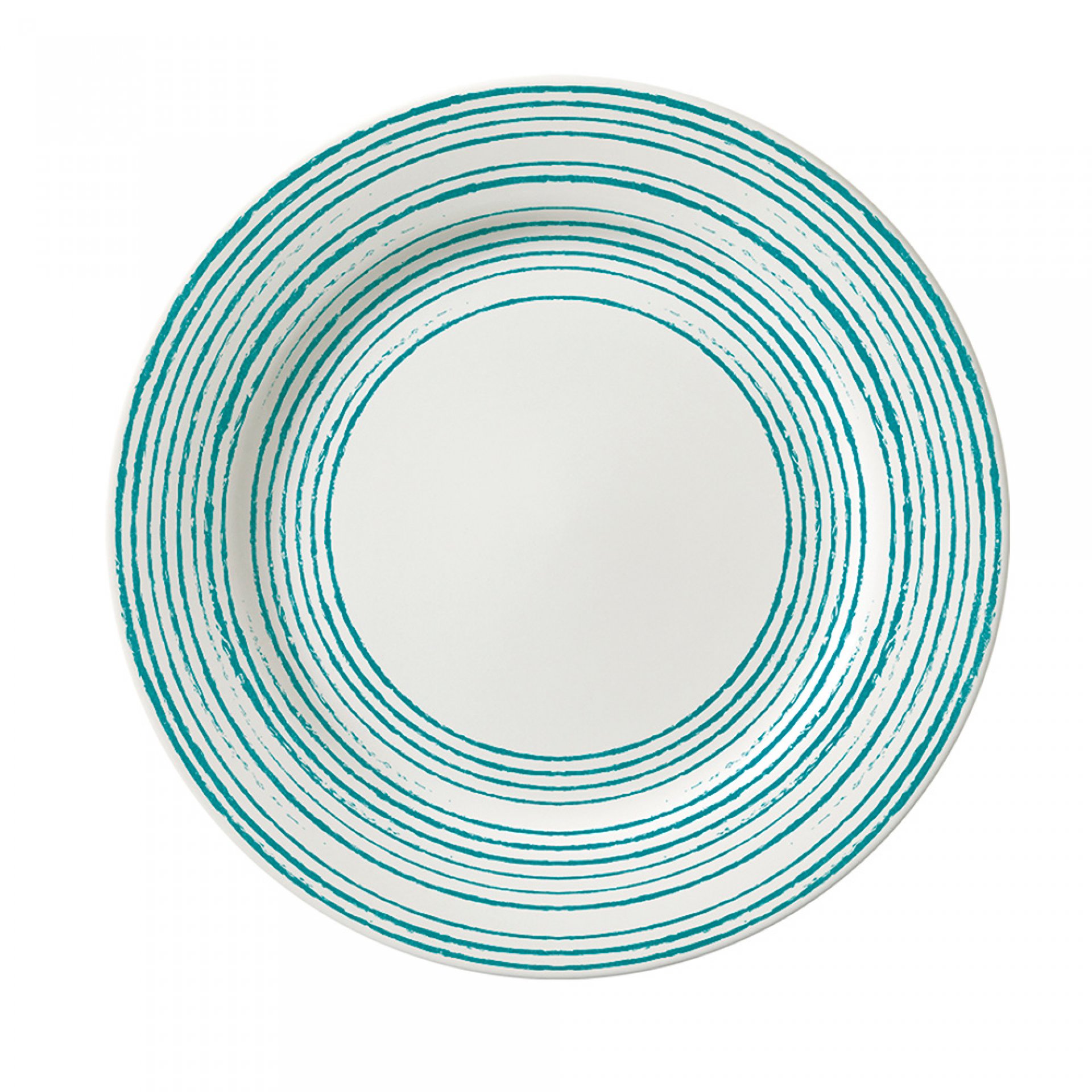 PLATO PLAYO 24.2 CM TRAZOS TURQUESA