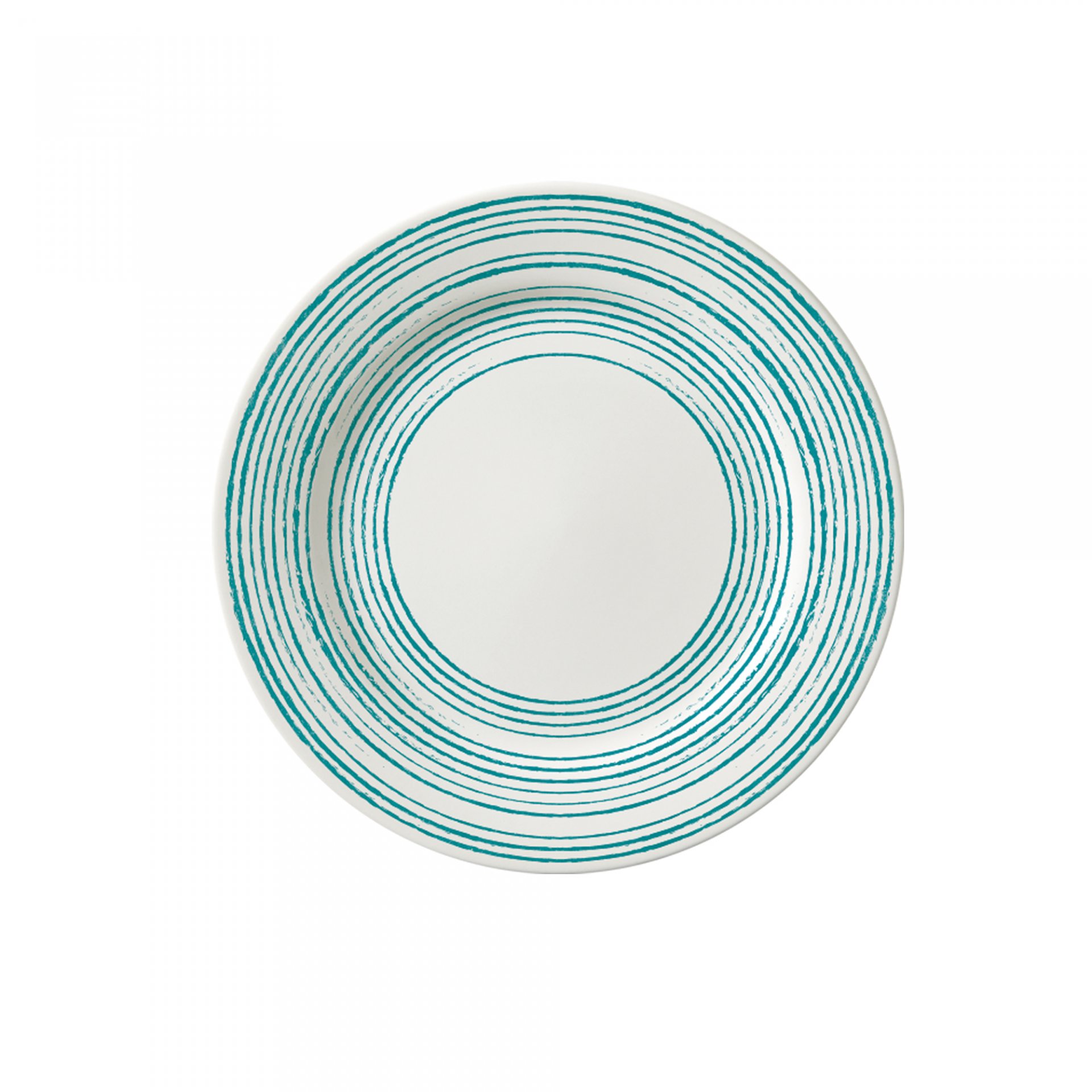 PLATO POSTRE 20.2 CM TRAZOS TURQUESA