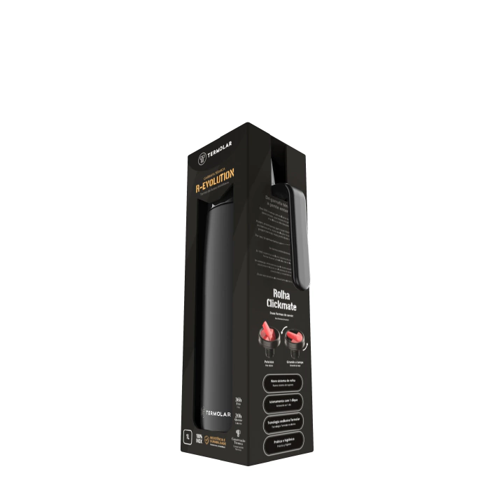 TERMO R-EVOLUTION 1 LT NEGRO (ACERO INOX)