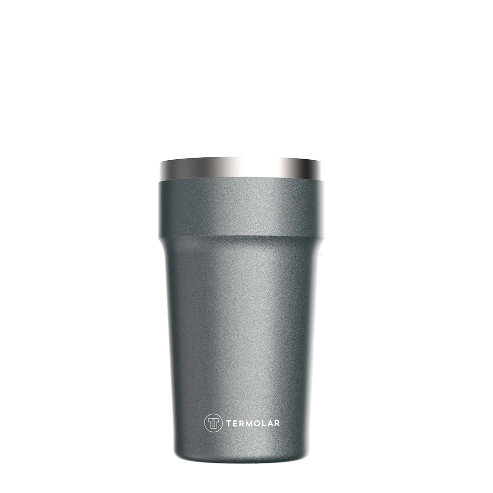 VASO TÉRMICO S/TAPA PUB 500 CC GRIS (ACERO INOX)