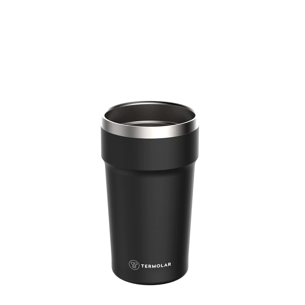 VASO TÉRMICO S/TAPA PUB 500 CC NEGRO (ACERO INOX))