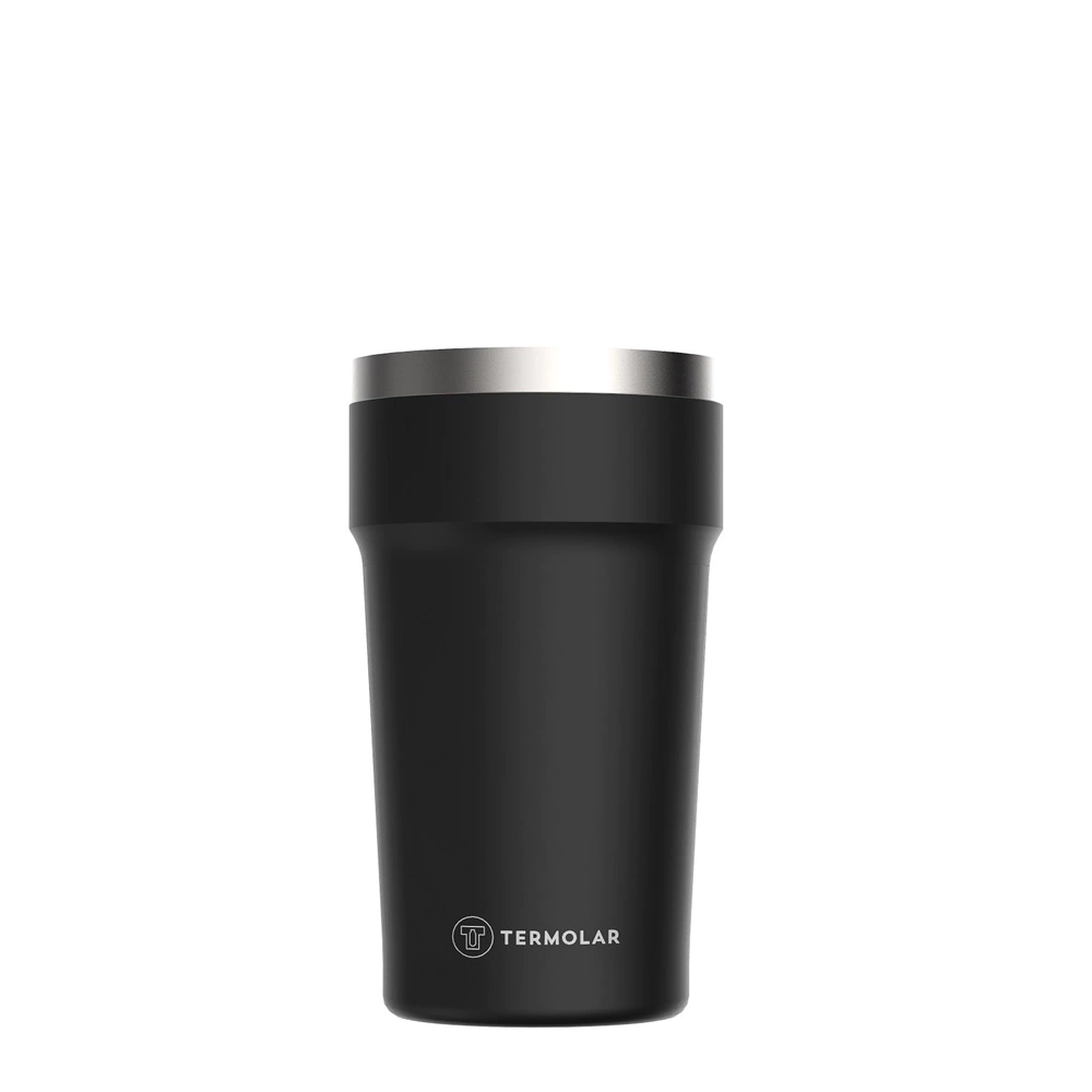 VASO TÉRMICO S/TAPA PUB 500 CC NEGRO (ACERO INOX))