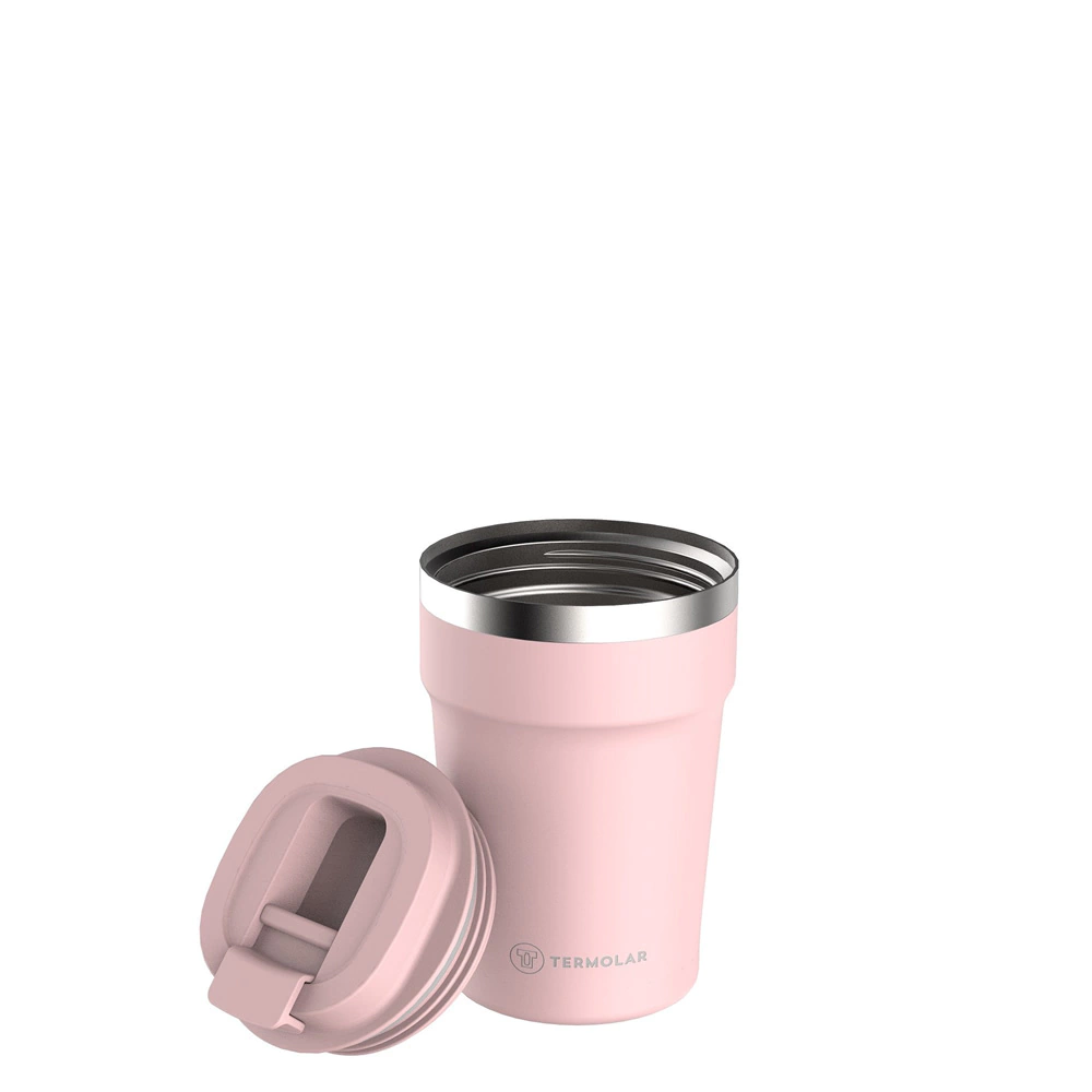 VASO TÉRMICO CON TAPA UNIQ 380 CC ROSA
