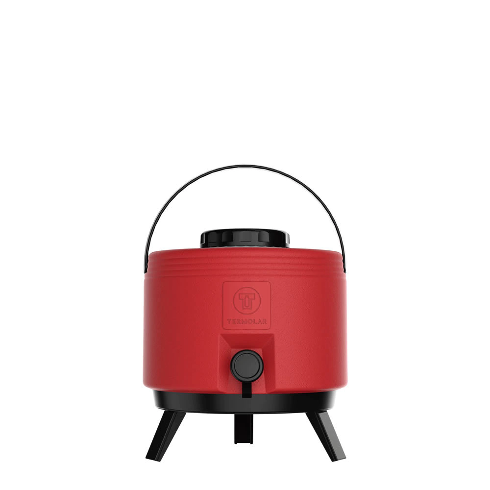 MAXITERMO CON CANILLA Y PATAS REBATIBLES 6 LT ROJO