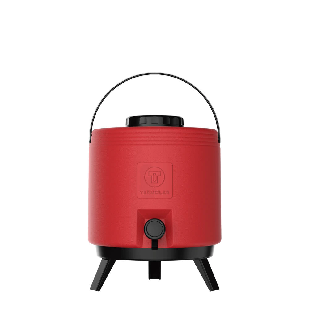 MAXITERMO CON CANILLA Y PATAS REBATIBLES 8 LT ROJO