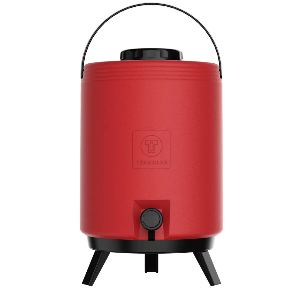 MAXITERMO CON CANILLA Y PATAS REBATIBLES 12 LT ROJO