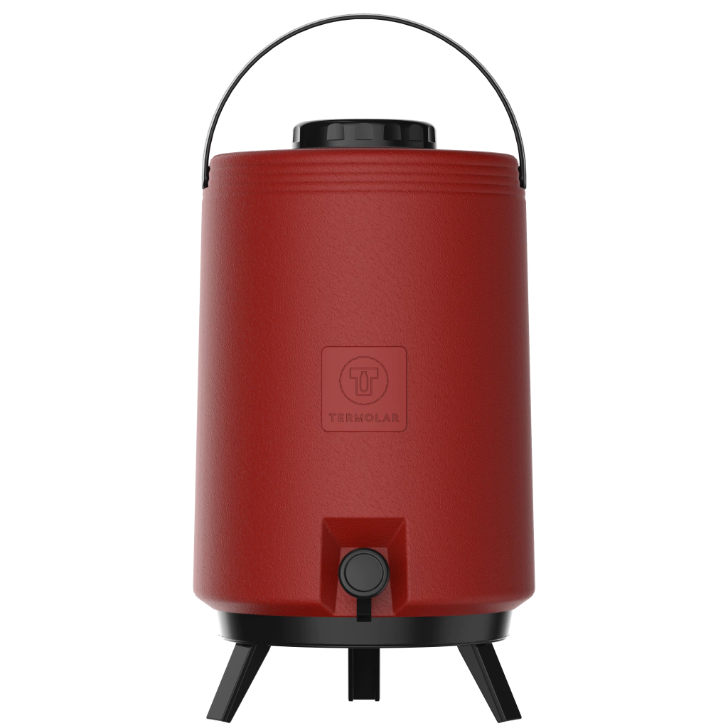 MAXITERMO CON CANILLA Y PATAS REBATIBLES 15 LT ROJO