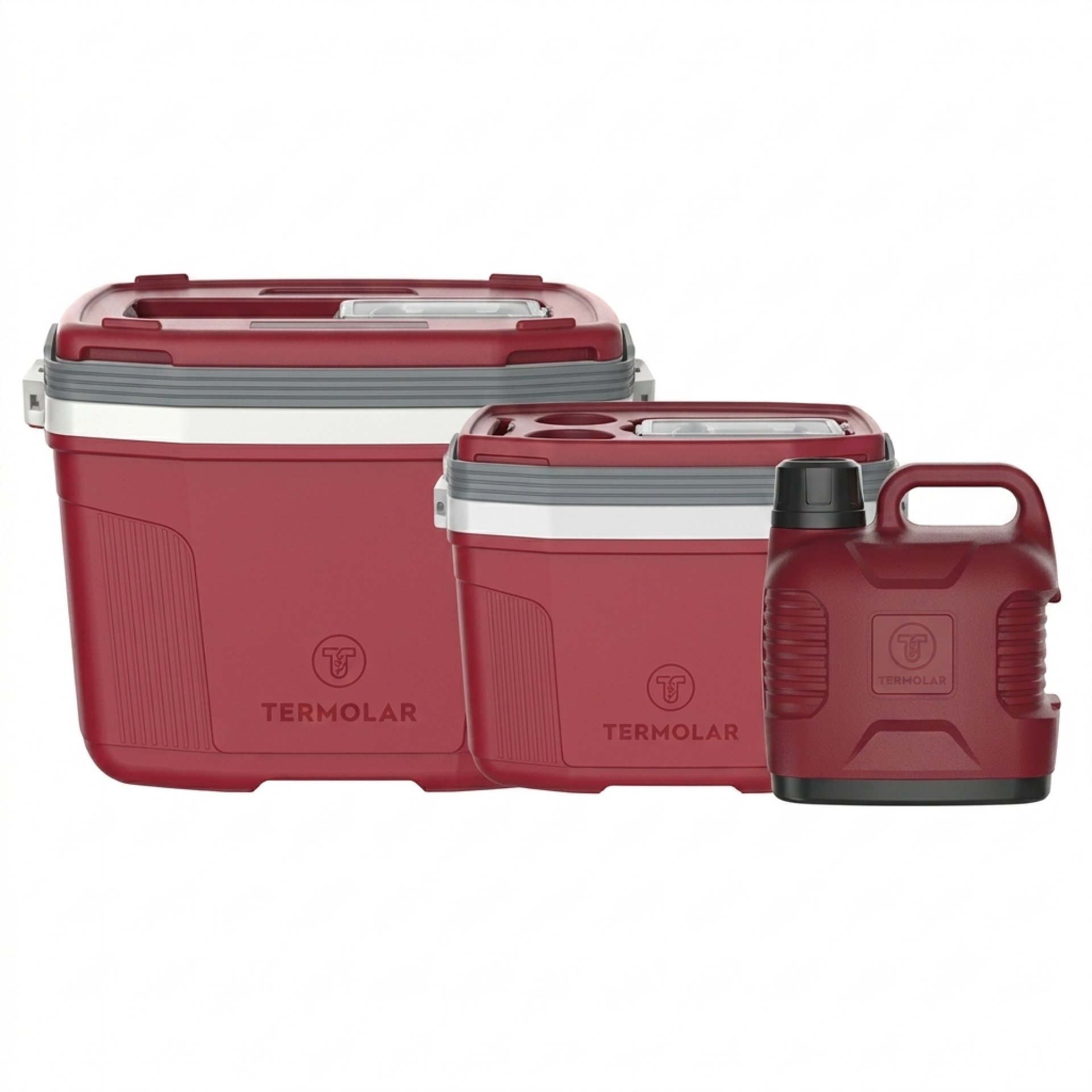 KIT 1 CONSERVADORA 32L + 01 CONSERVADORA 20L +  1 SUPERTERMO 5 L ROJO