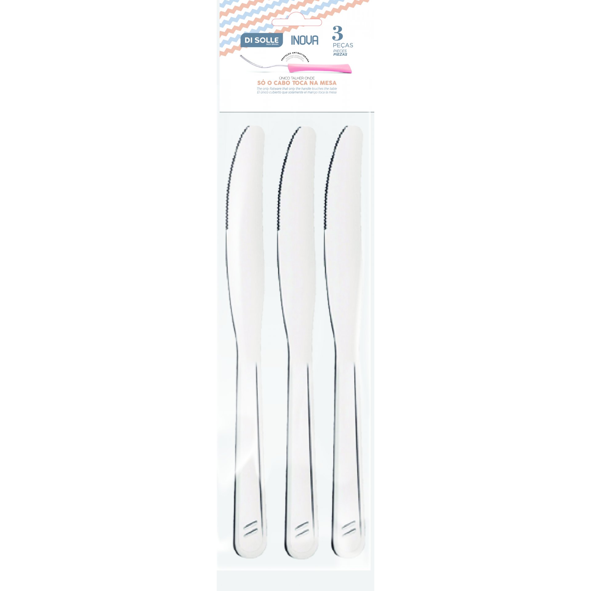 CUCHILLO DE MESA X 3 CLEAN