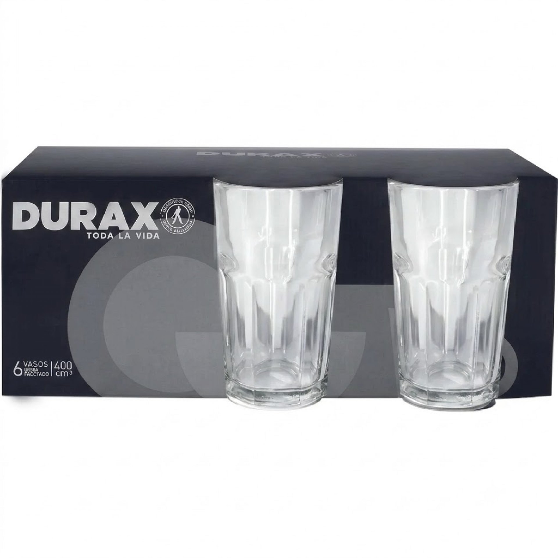 PACK X 6 VASO FACETADO 400 CC