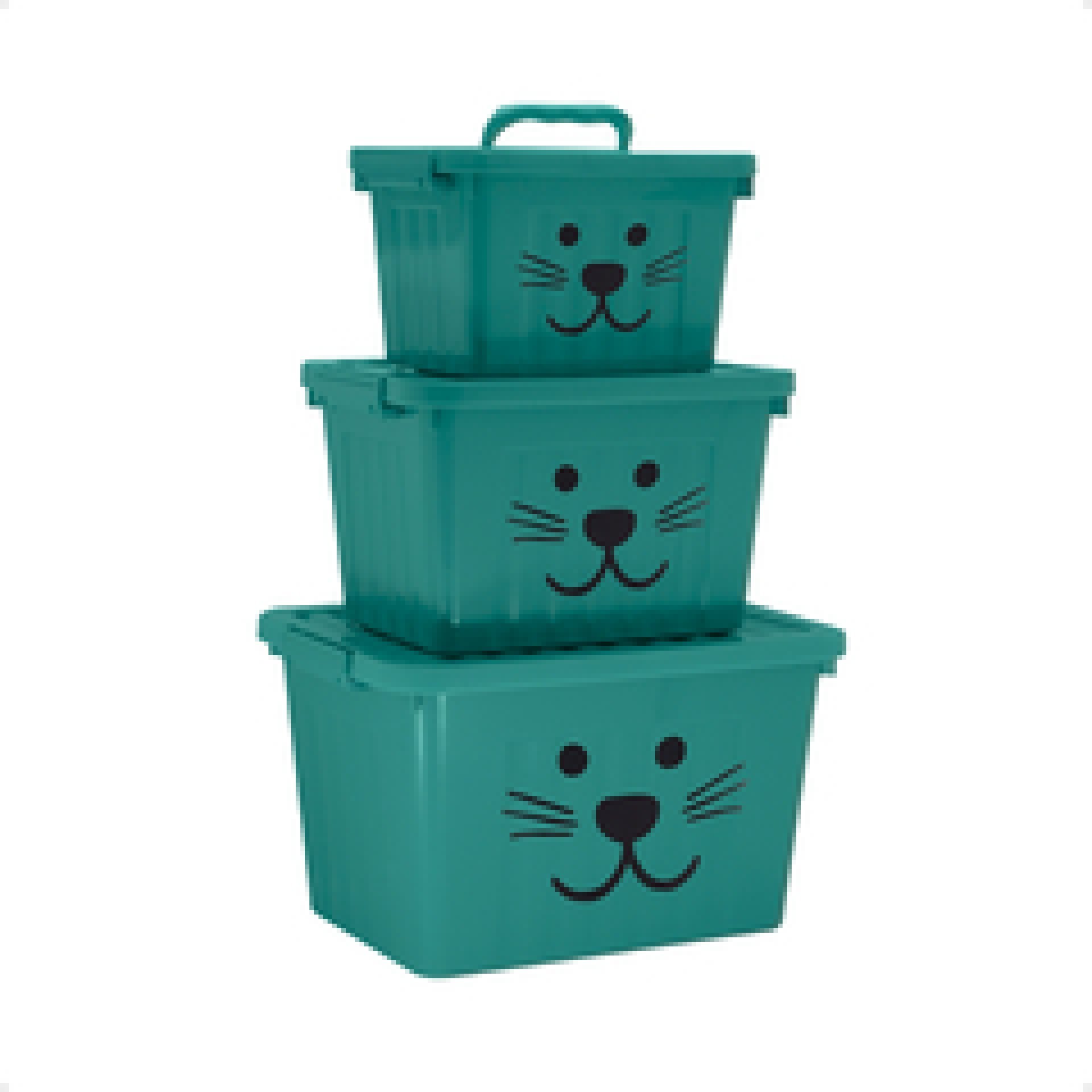 CAJA ORGANIZADORA GRANDE COLOR C/ IMPRESIÓN 24 LT (38 X 28 X 22)