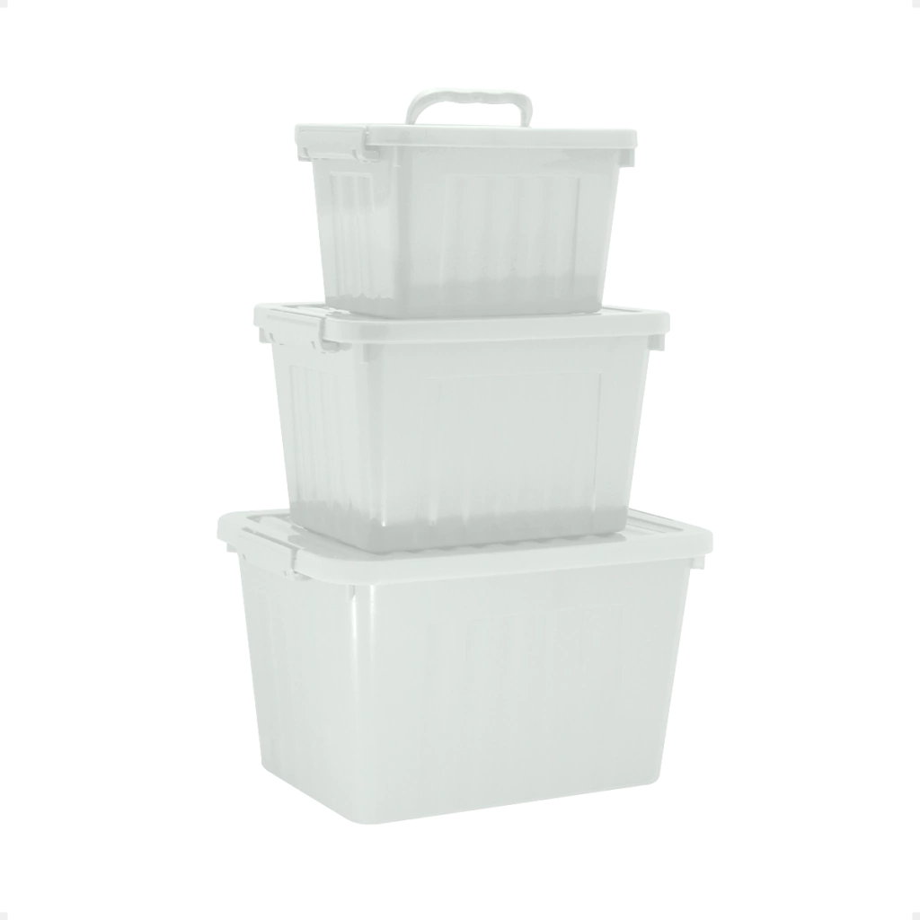 CAJA ORGANIZADORA CHICA BLANCO TIZA  6 LT (23 X 19 X 15)