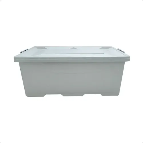 CAJA ORGANIZADORA BLANCO APILABLE 40 LT CON RUEDAS (62X40X25)