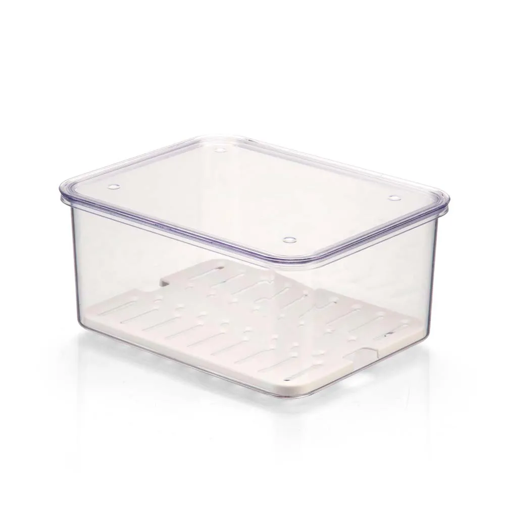 ORGANIZADOR APILABLE CON TAPA Y REJILLA 2,7 LT