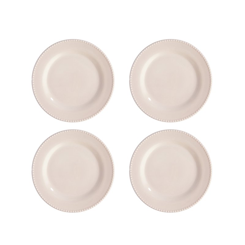 PLATO POSTRE 20 CM PERLA ESMALTADO ARENA