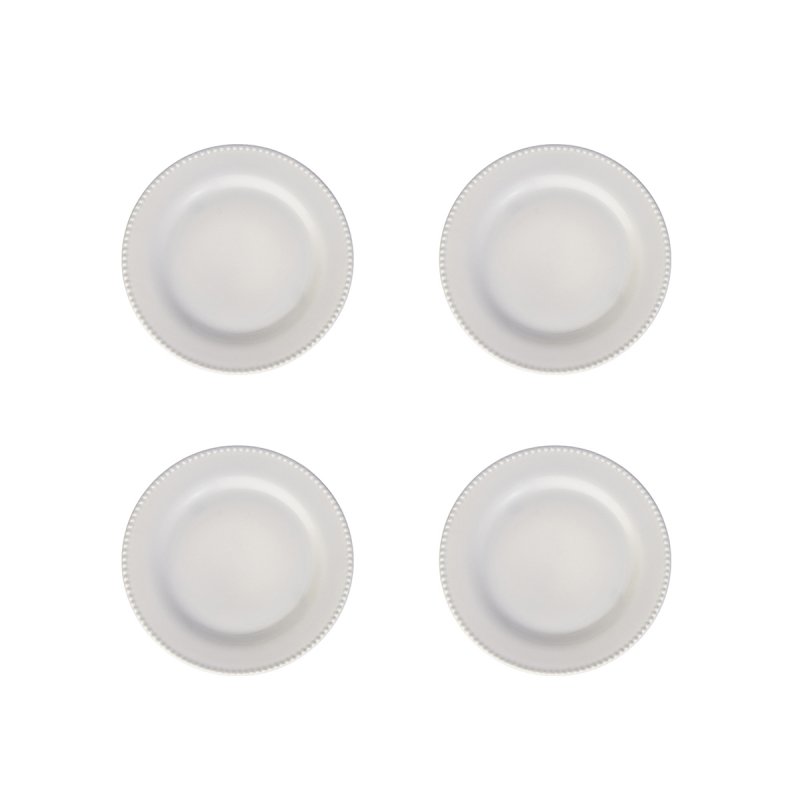 PLATO POSTRE 20CM PERLA ESMALTADO GRIS
