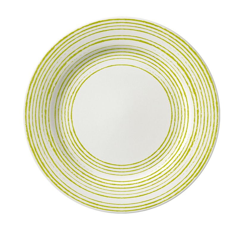 PLATO PLAYO 24.2 CM TRAZOS VERDE LIMON