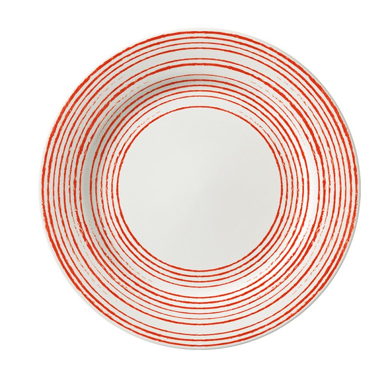 PLATO PLAYO 24.2 CM TRAZOS ROJO