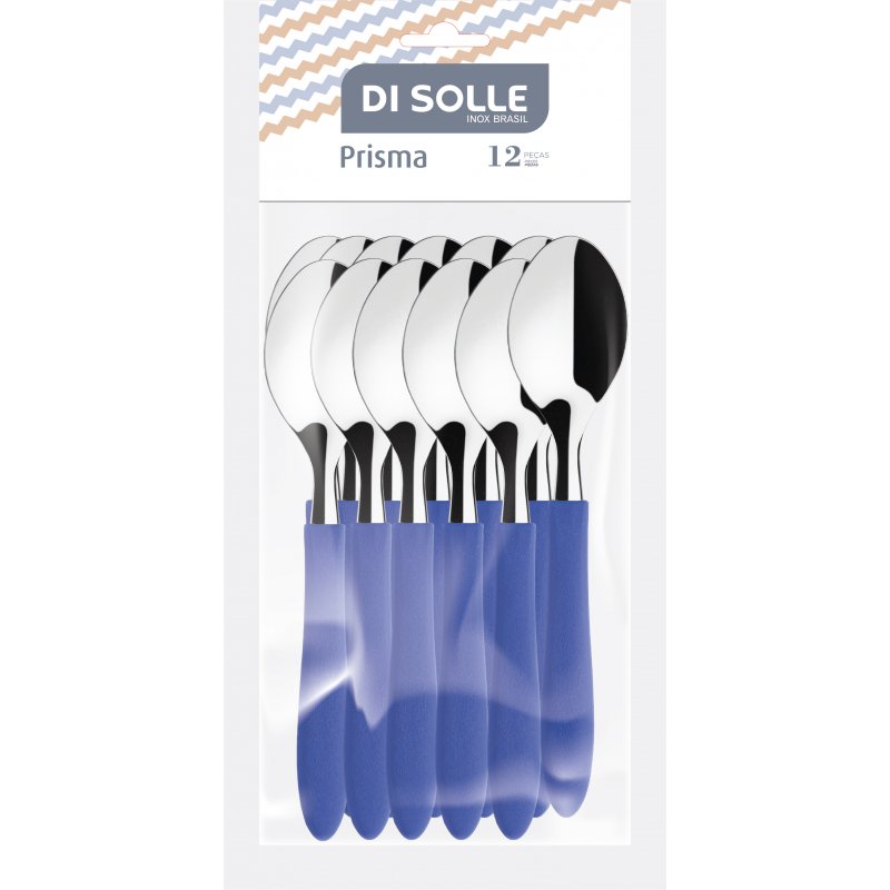 CUCHARA DE MESA X 12 AZUL PRISMA