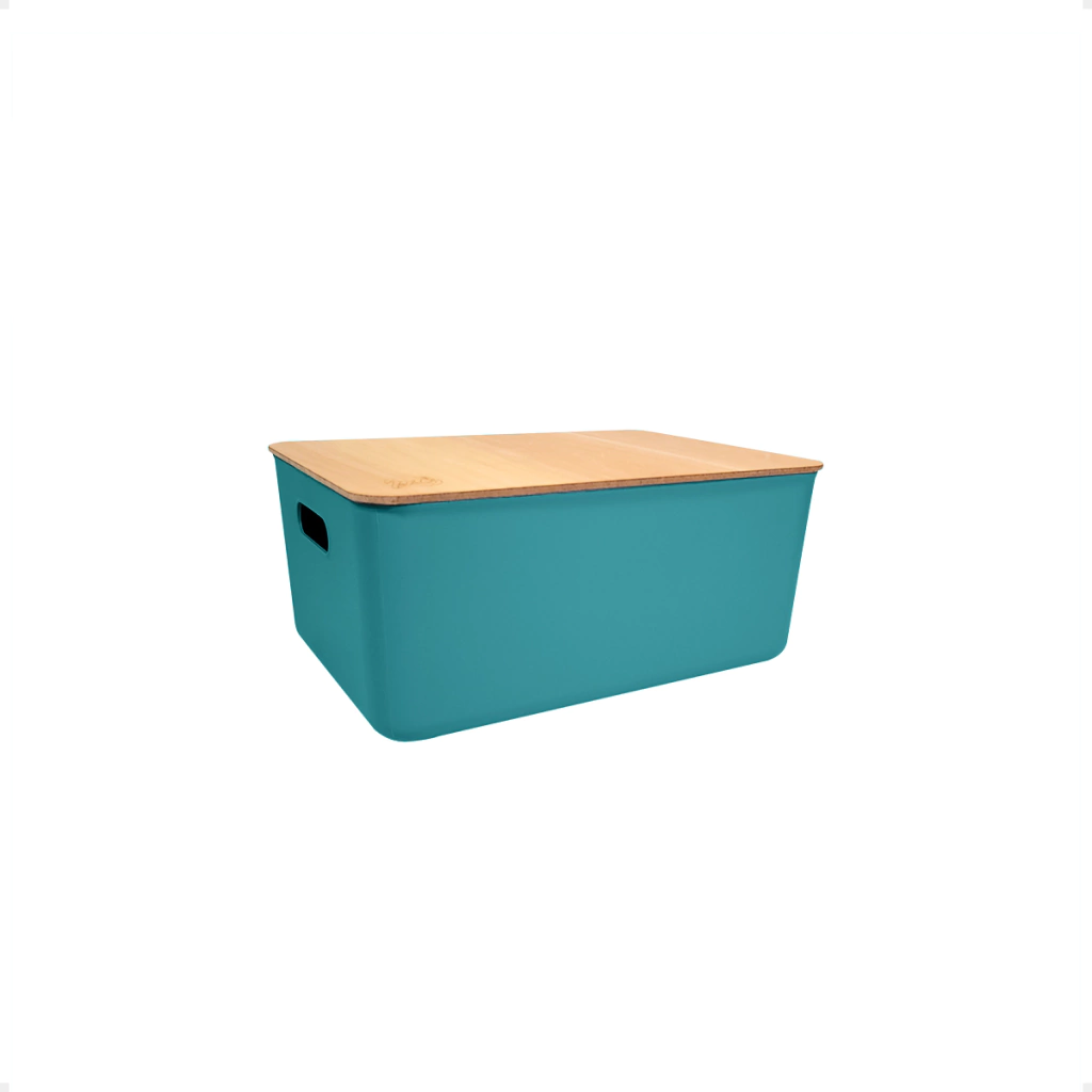 CANASTA MODENA Nº 4 - 37*26*16 CM CON TAPA DE MADERA