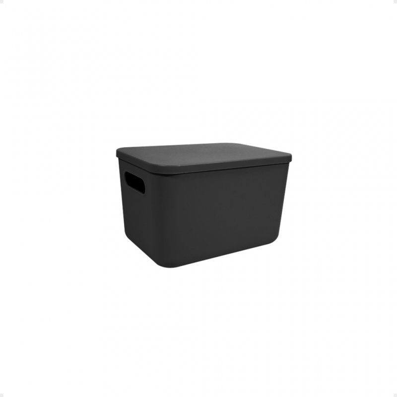 CAJA MODENA Nº 2 - 26*18*16 CM CON TAPA PLASTICA (4 LT) NEGRO