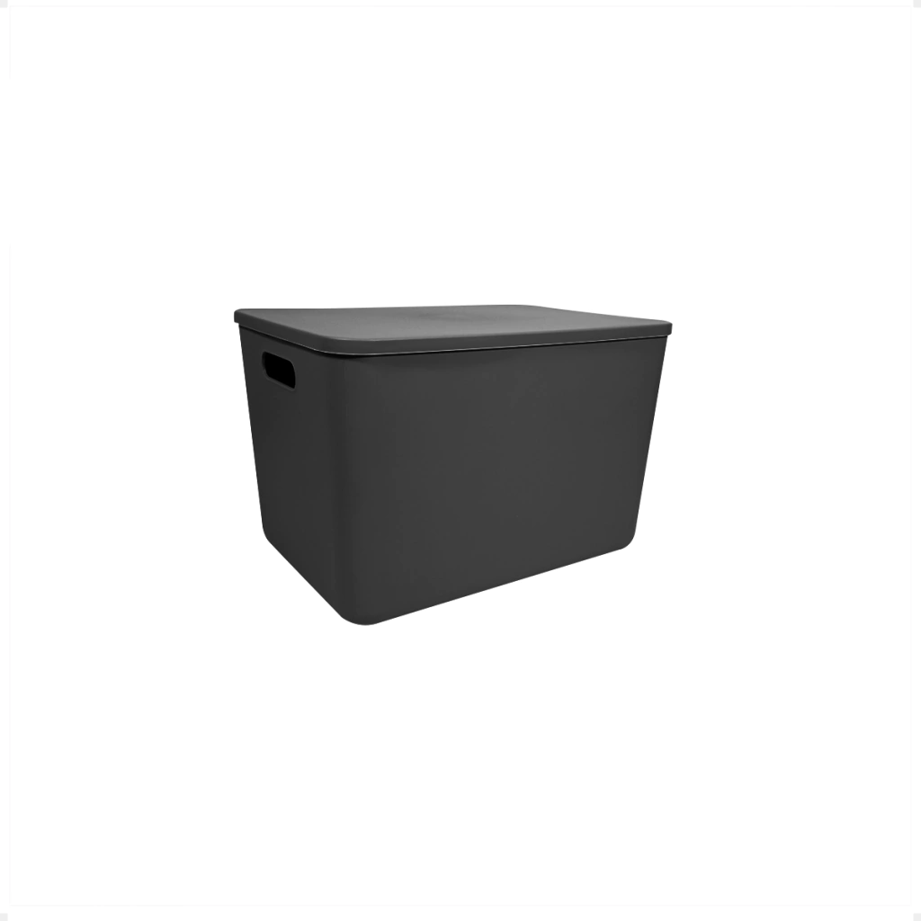 CAJA MODENA Nº 5-  37*26*24 CM CON TAPA PLASTICA (16 LT) NEGRO
